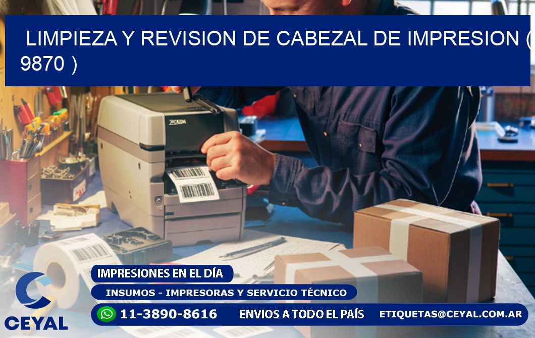 LIMPIEZA Y REVISION DE CABEZAL DE IMPRESION ( 9870 )