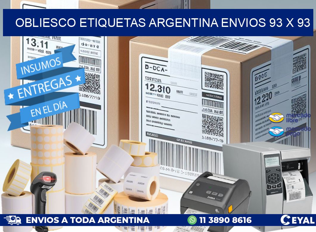 OBLIESCO ETIQUETAS ARGENTINA ENVIOS 93 x 93