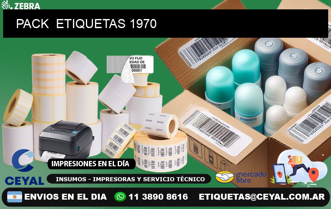 PACK  ETIQUETAS 1970
