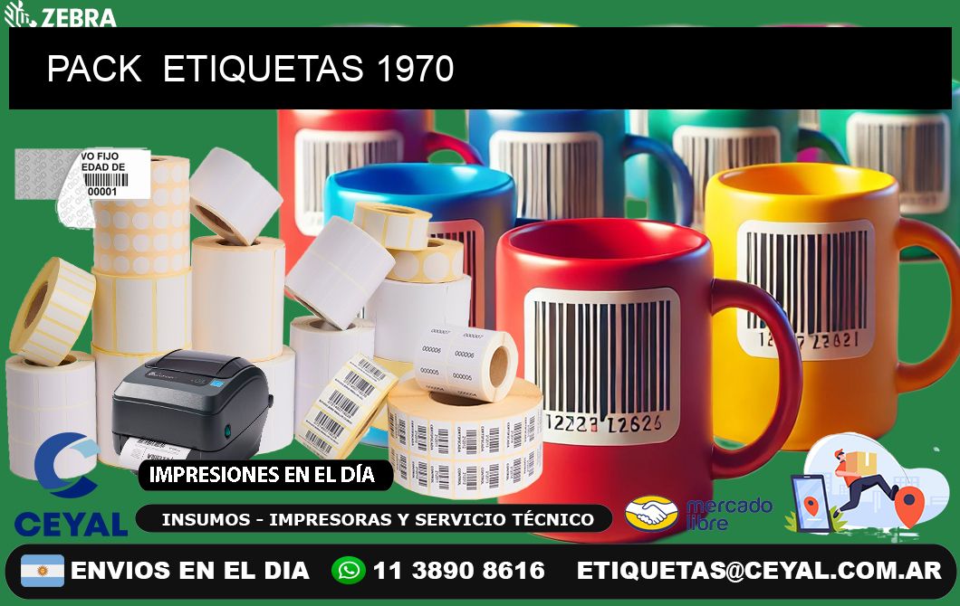 PACK  ETIQUETAS 1970