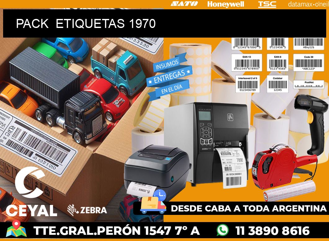 PACK  ETIQUETAS 1970