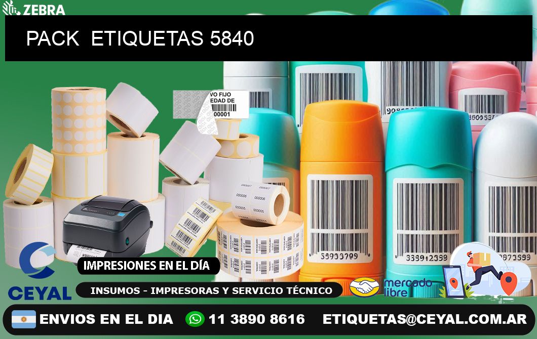 PACK  ETIQUETAS 5840