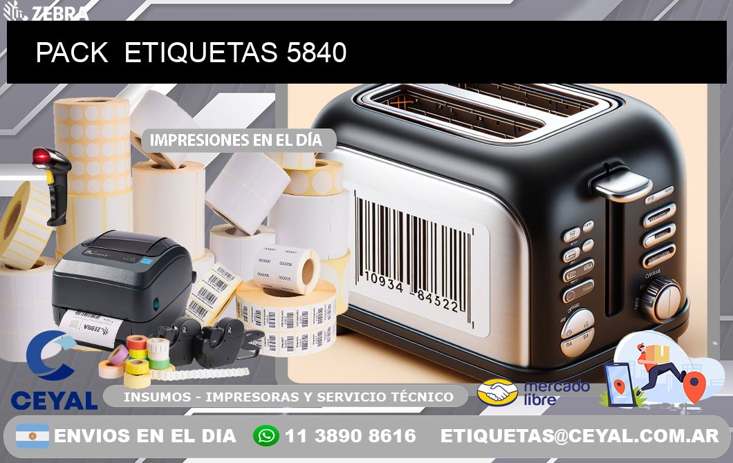 PACK  ETIQUETAS 5840