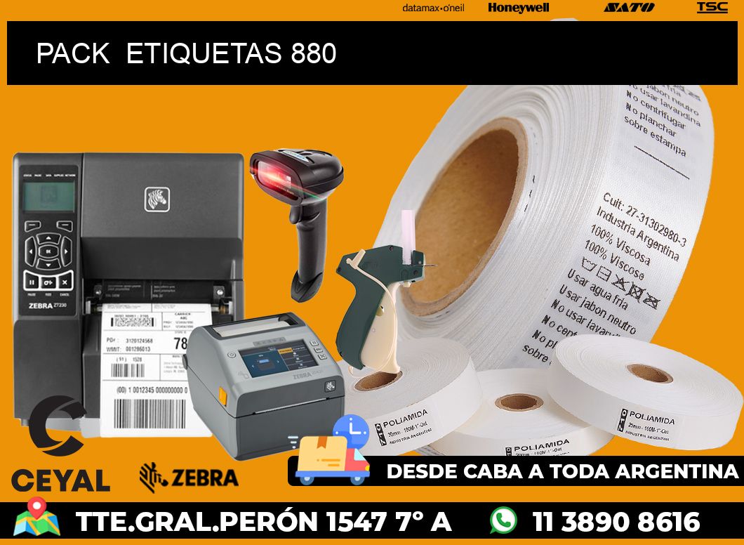 PACK  ETIQUETAS 880