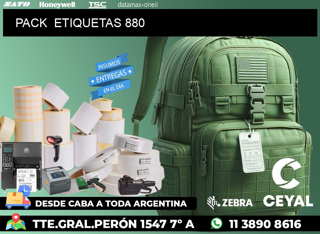 PACK  ETIQUETAS 880