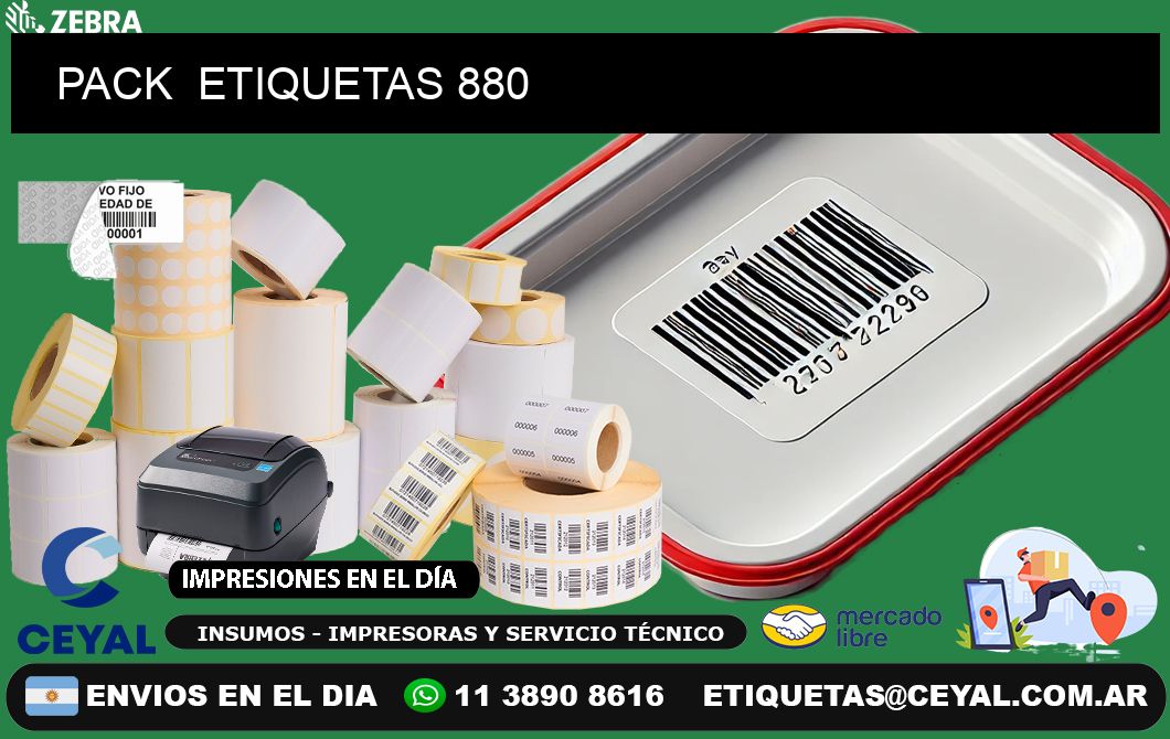 PACK  ETIQUETAS 880