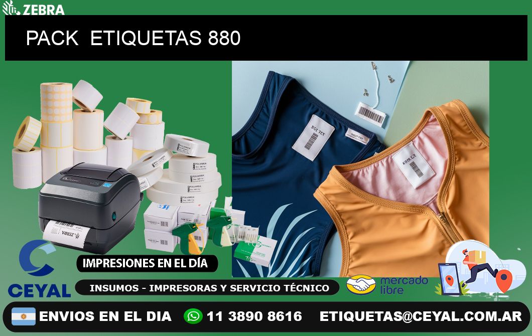 PACK  ETIQUETAS 880