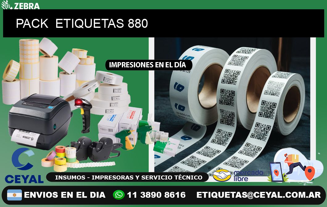 PACK  ETIQUETAS 880