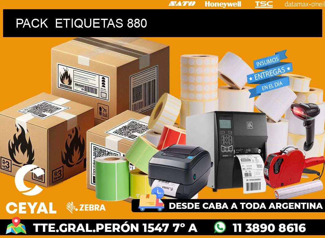 PACK  ETIQUETAS 880