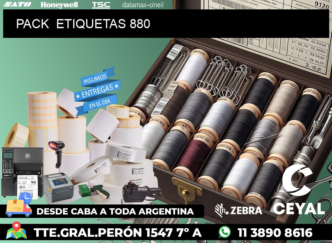 PACK  ETIQUETAS 880