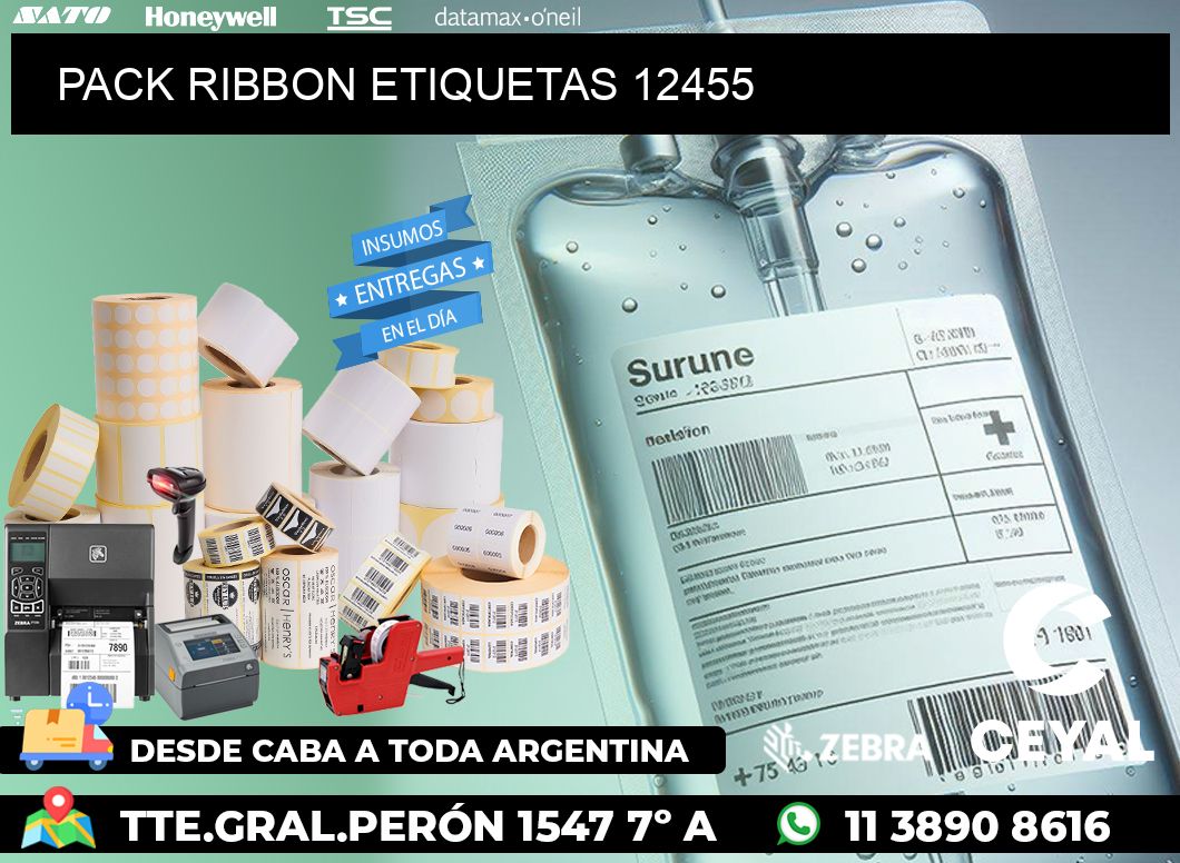 PACK RIBBON ETIQUETAS 12455