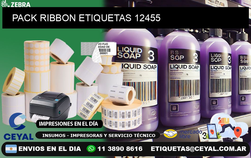 PACK RIBBON ETIQUETAS 12455