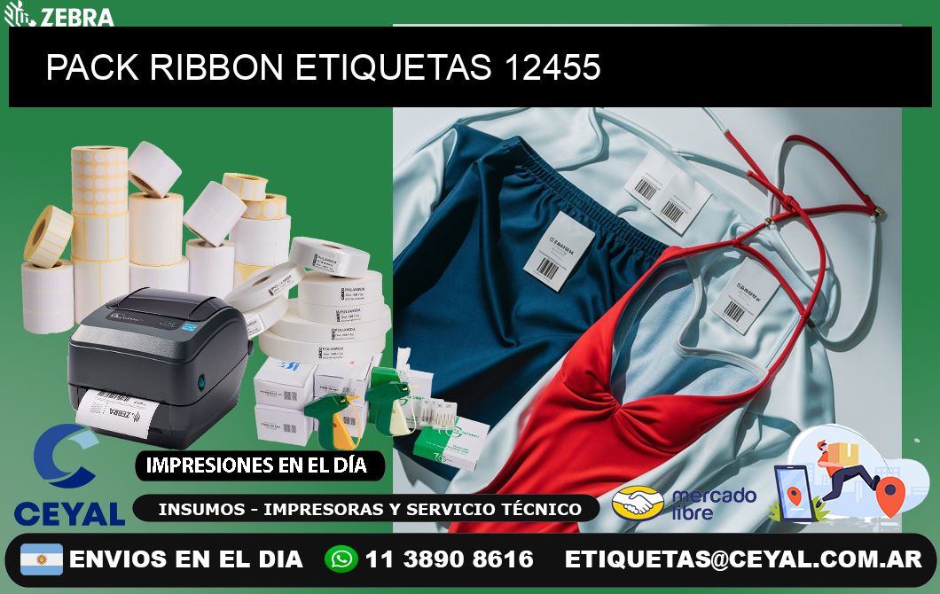 PACK RIBBON ETIQUETAS 12455