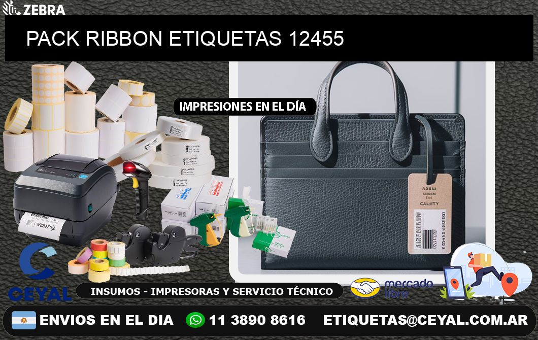 PACK RIBBON ETIQUETAS 12455