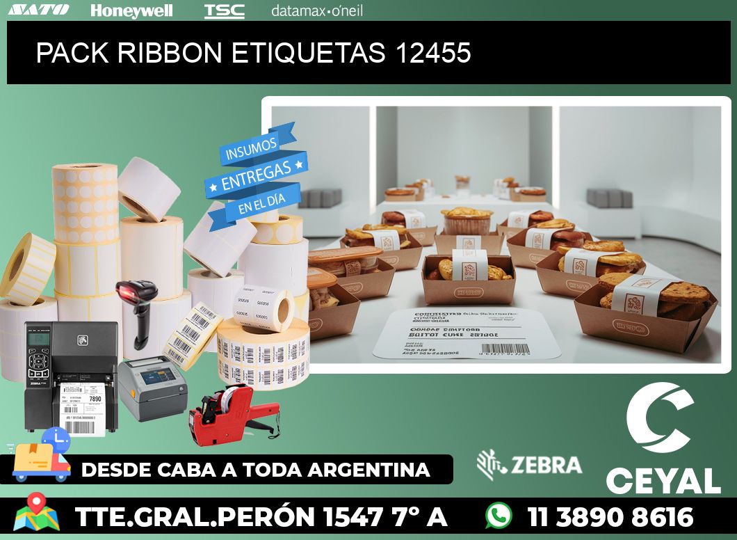 PACK RIBBON ETIQUETAS 12455