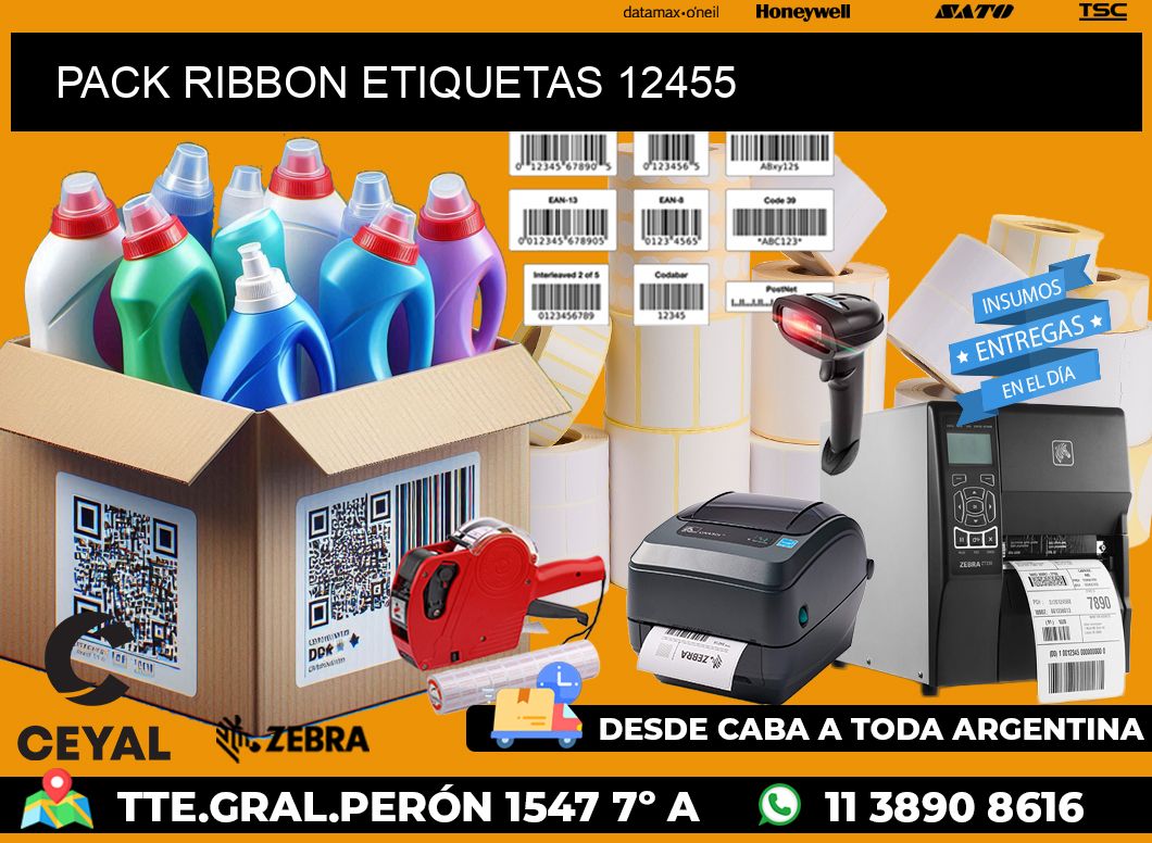 PACK RIBBON ETIQUETAS 12455