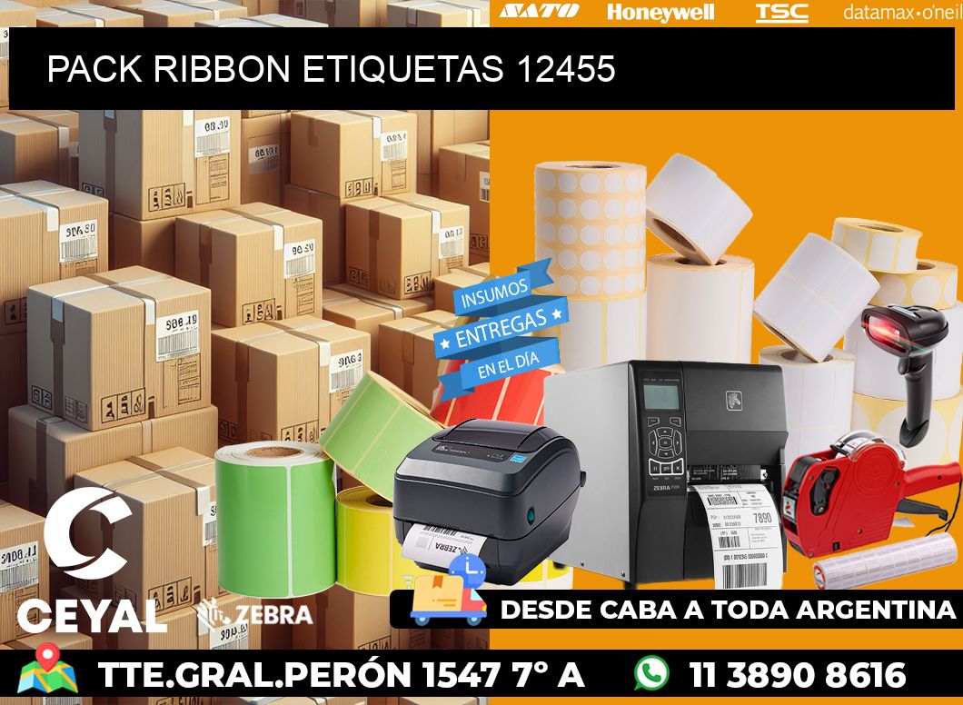 PACK RIBBON ETIQUETAS 12455