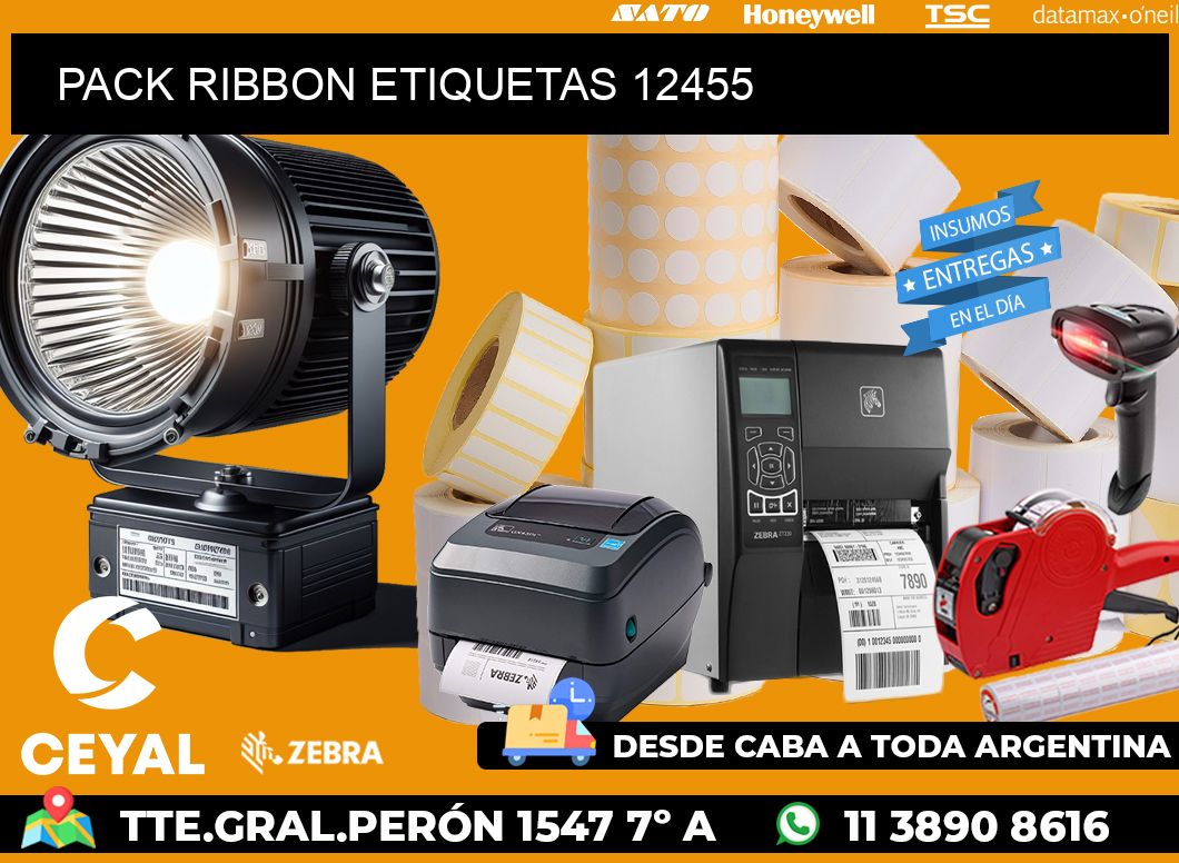 PACK RIBBON ETIQUETAS 12455