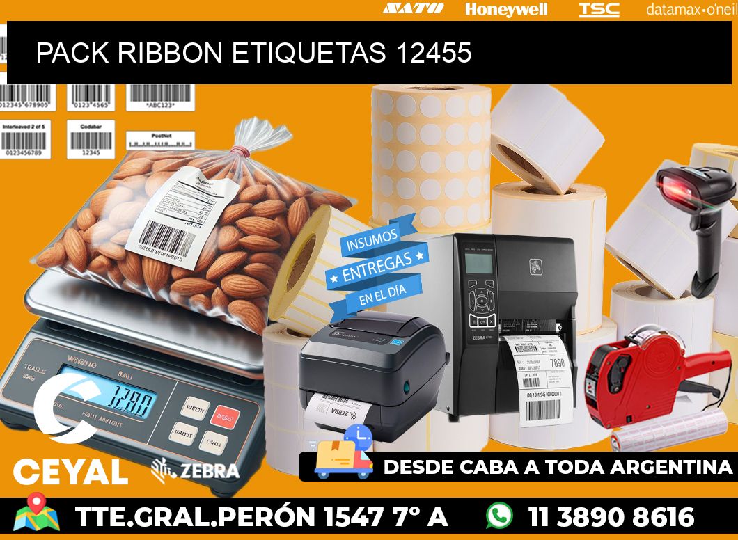 PACK RIBBON ETIQUETAS 12455