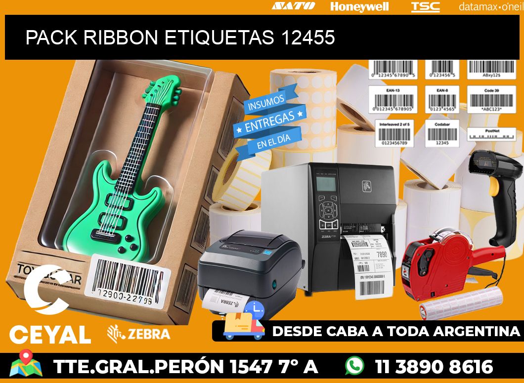 PACK RIBBON ETIQUETAS 12455