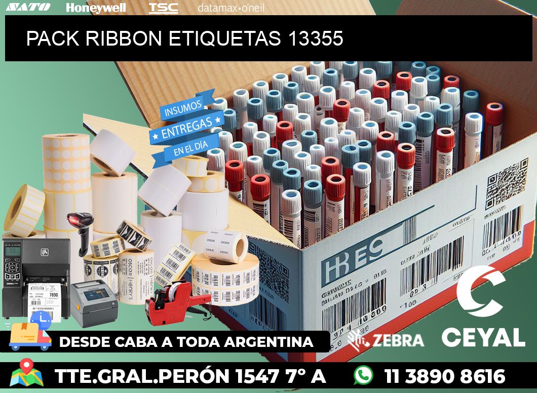 PACK RIBBON ETIQUETAS 13355