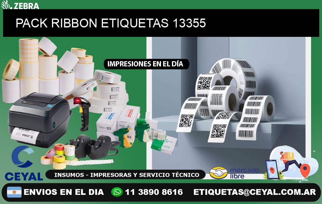 PACK RIBBON ETIQUETAS 13355