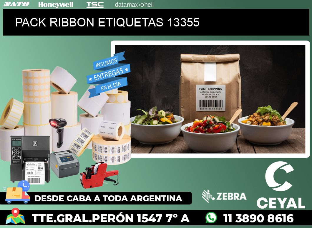 PACK RIBBON ETIQUETAS 13355