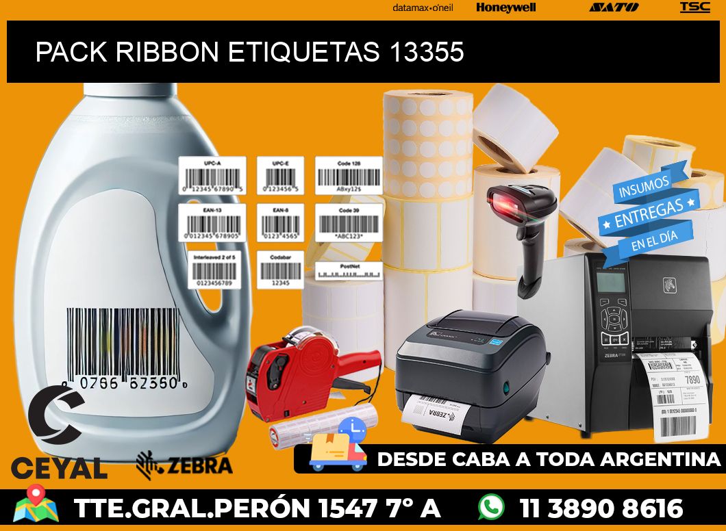 PACK RIBBON ETIQUETAS 13355