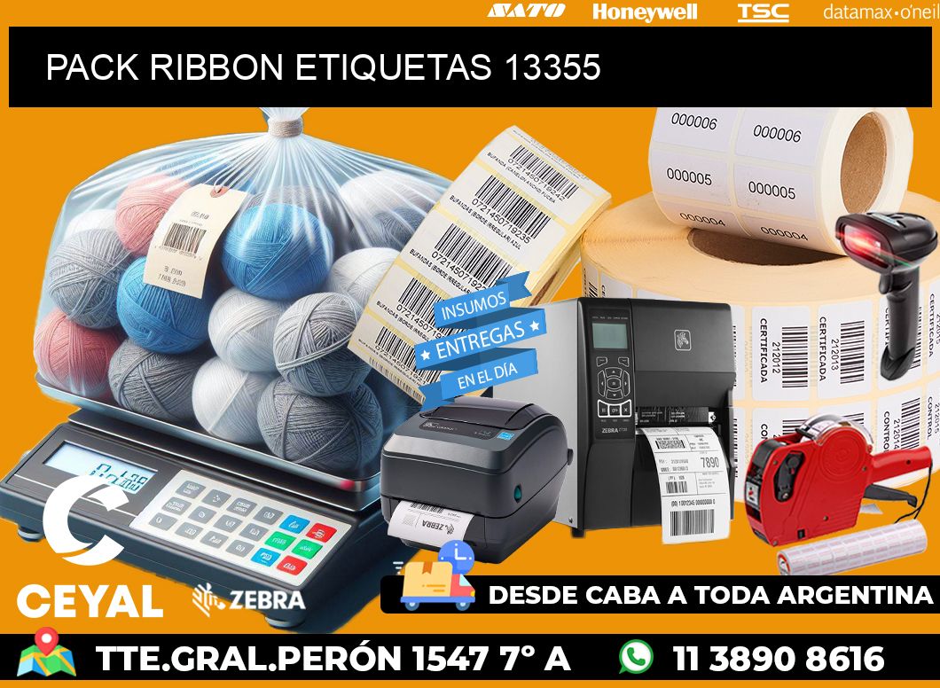 PACK RIBBON ETIQUETAS 13355