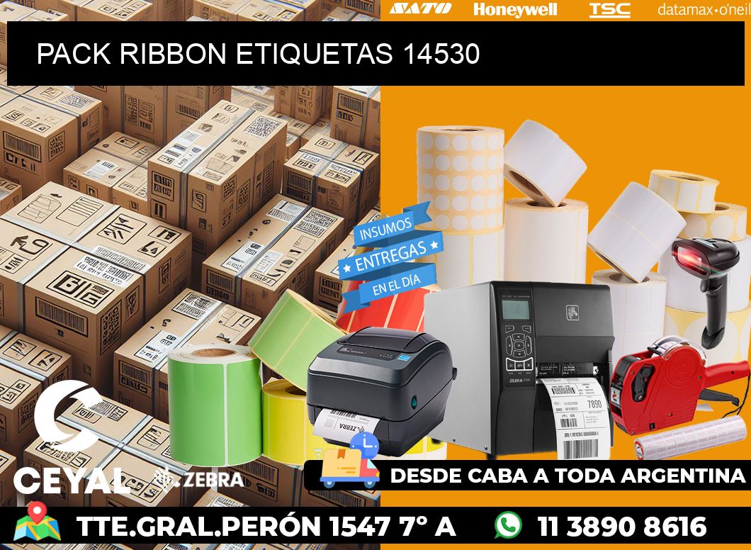 PACK RIBBON ETIQUETAS 14530