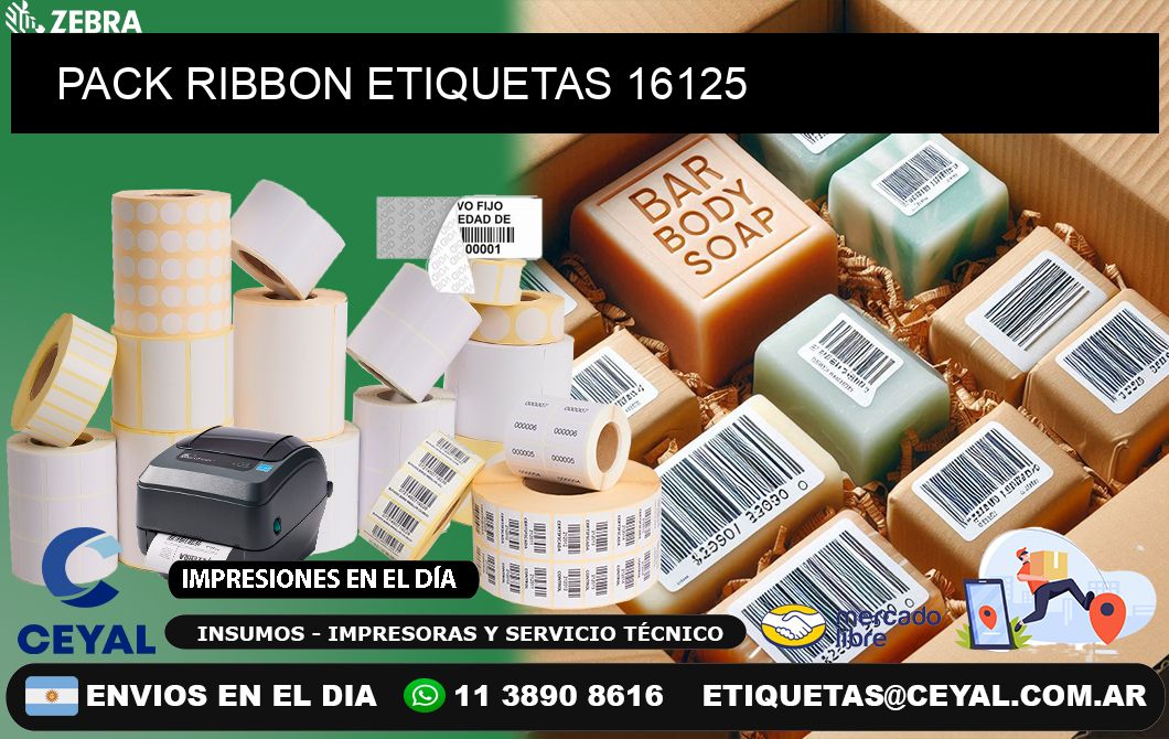 PACK RIBBON ETIQUETAS 16125