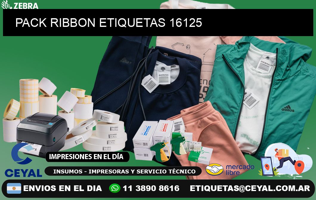 PACK RIBBON ETIQUETAS 16125