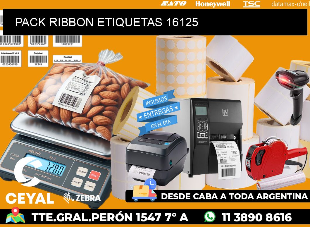 PACK RIBBON ETIQUETAS 16125