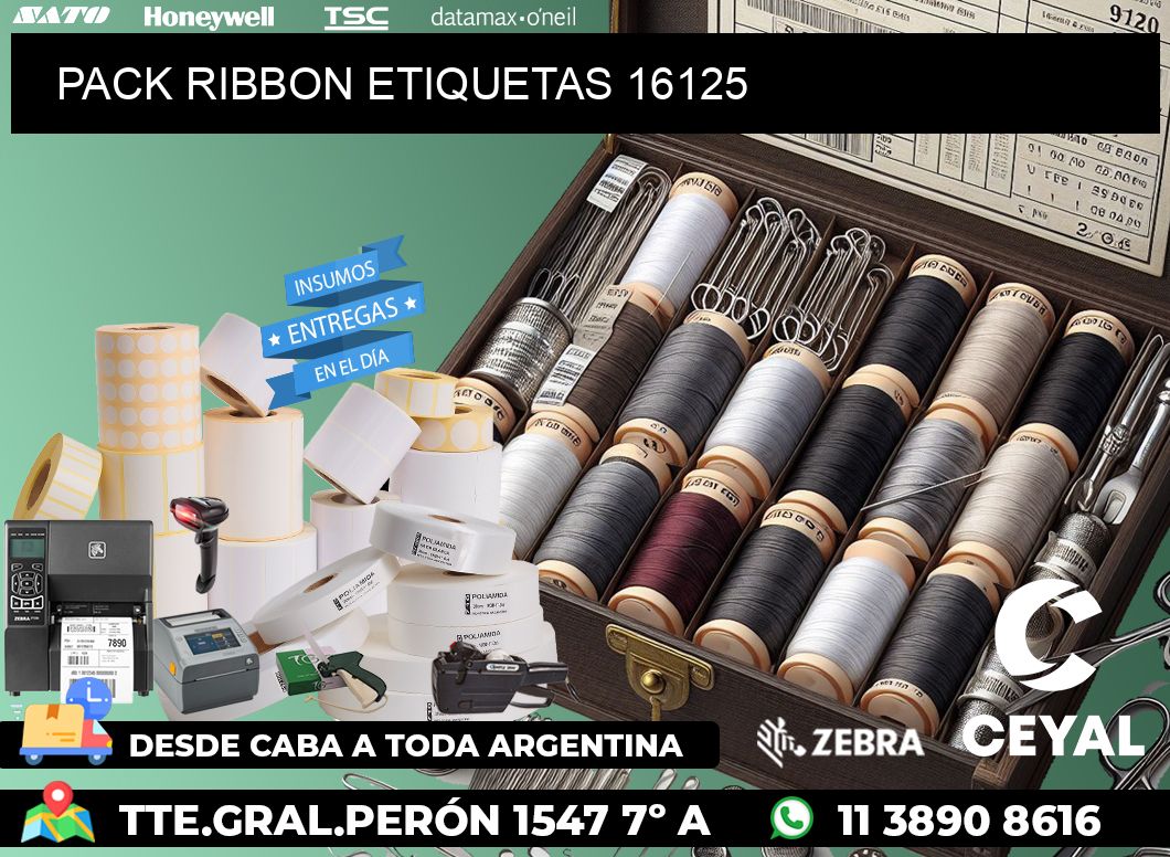 PACK RIBBON ETIQUETAS 16125