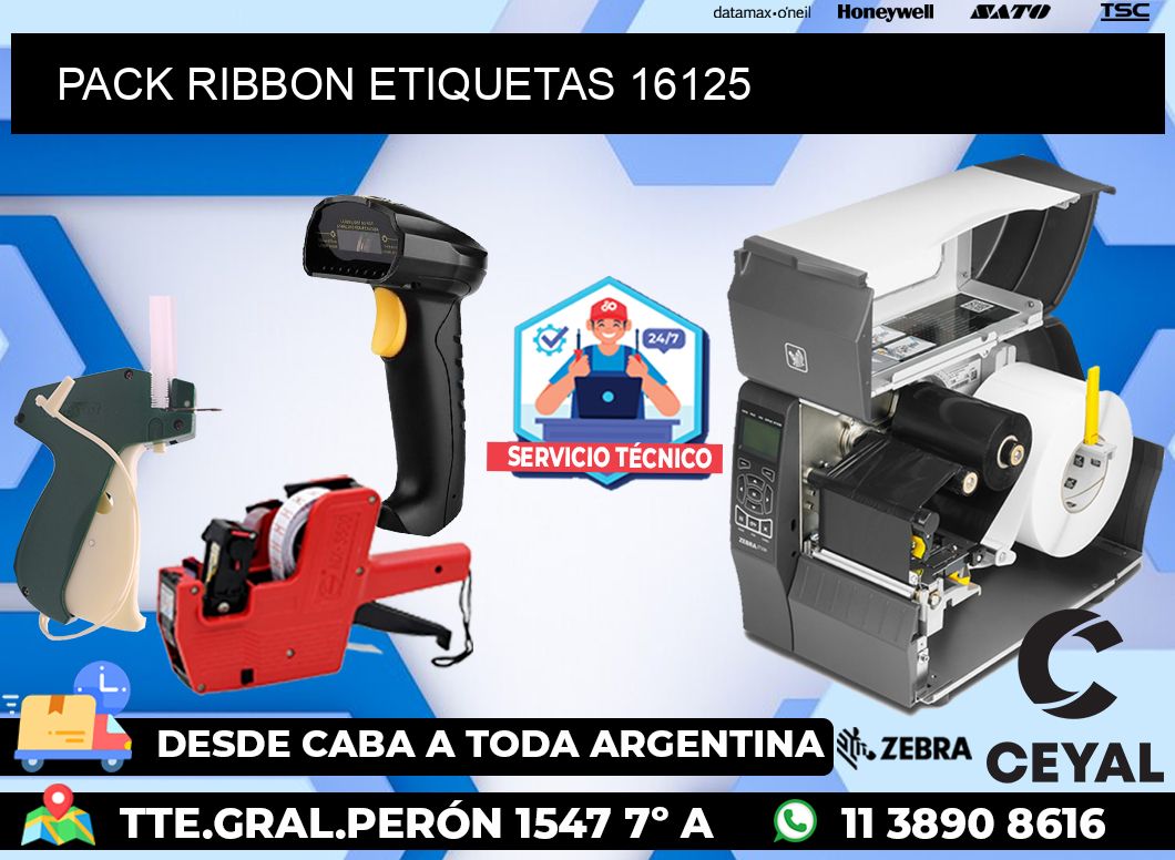 PACK RIBBON ETIQUETAS 16125