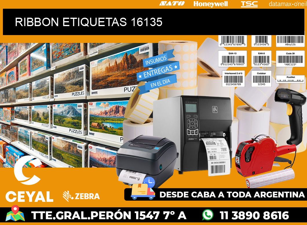 RIBBON ETIQUETAS 16135