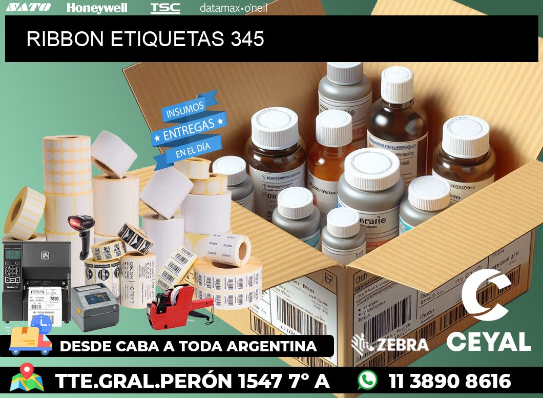 RIBBON ETIQUETAS 345