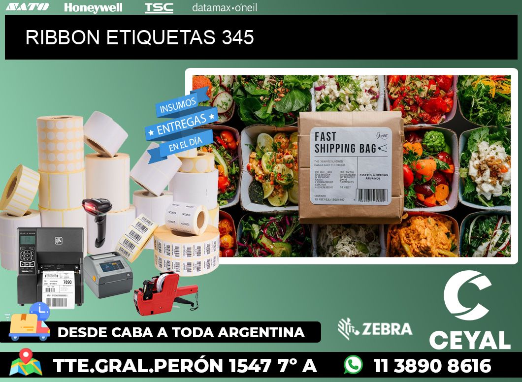RIBBON ETIQUETAS 345