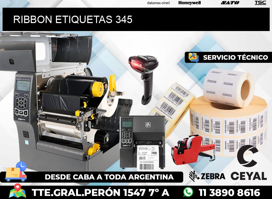 RIBBON ETIQUETAS 345