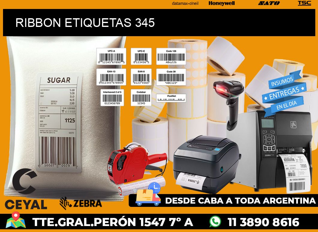 RIBBON ETIQUETAS 345