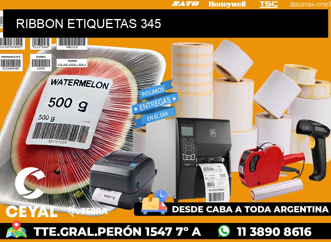 RIBBON ETIQUETAS 345
