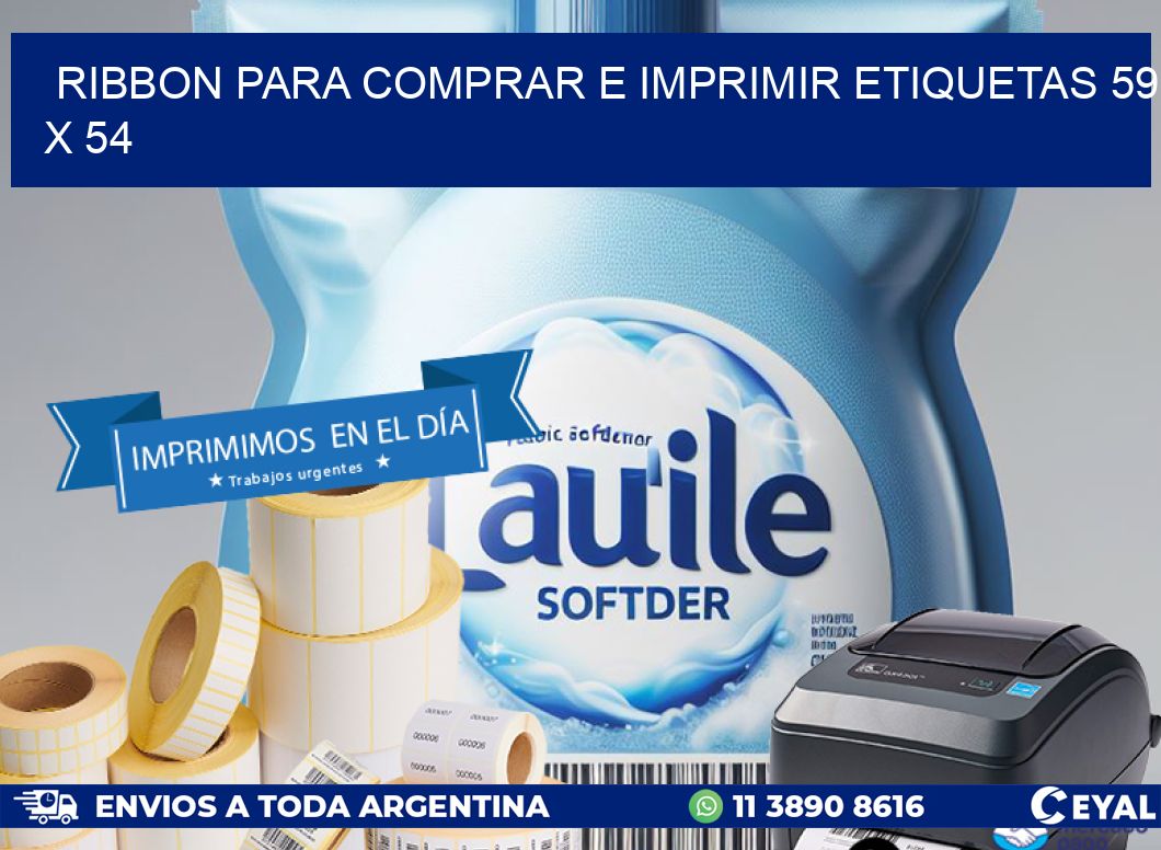 RIBBON PARA COMPRAR E IMPRIMIR ETIQUETAS 59 x 54