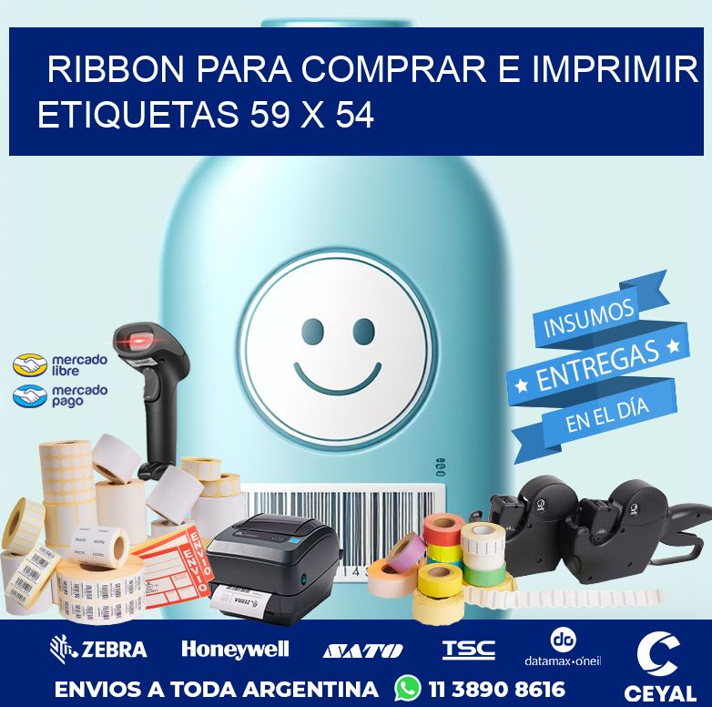 RIBBON PARA COMPRAR E IMPRIMIR ETIQUETAS 59 x 54