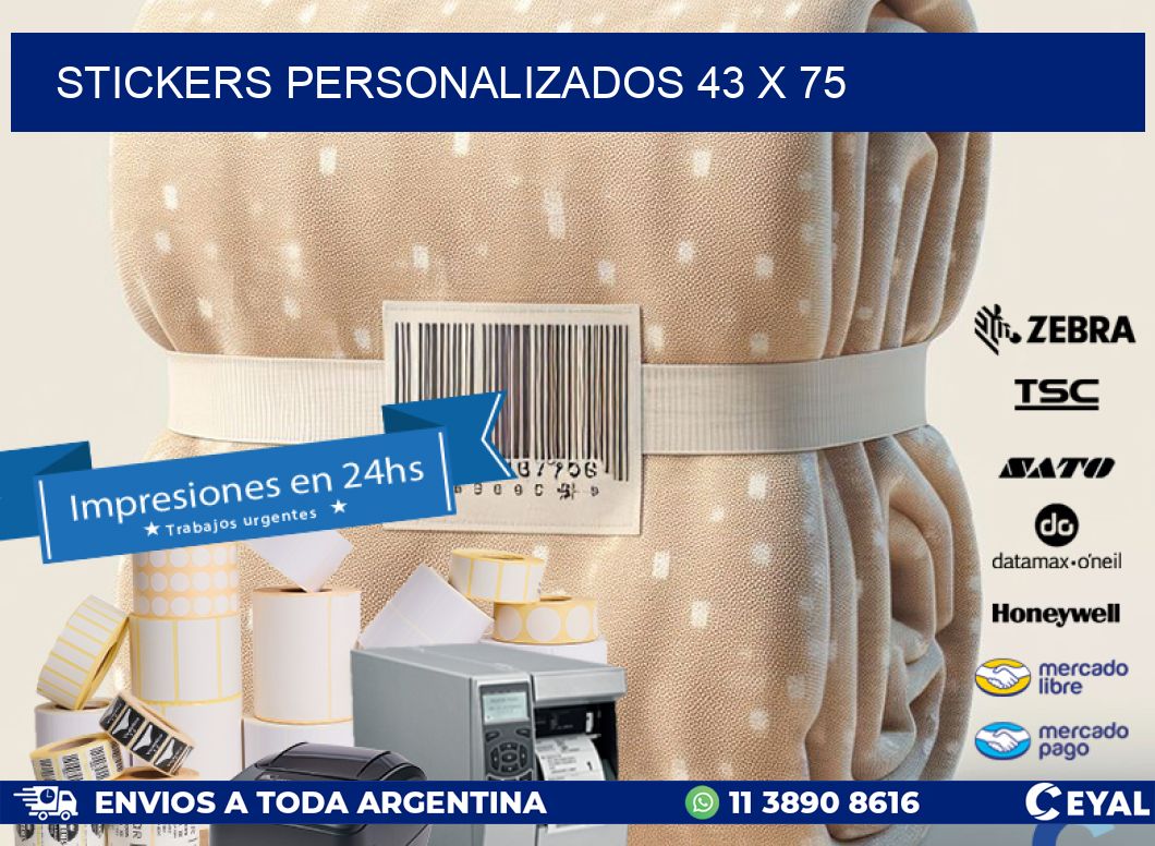STICKERS PERSONALIZADOS 43 x 75