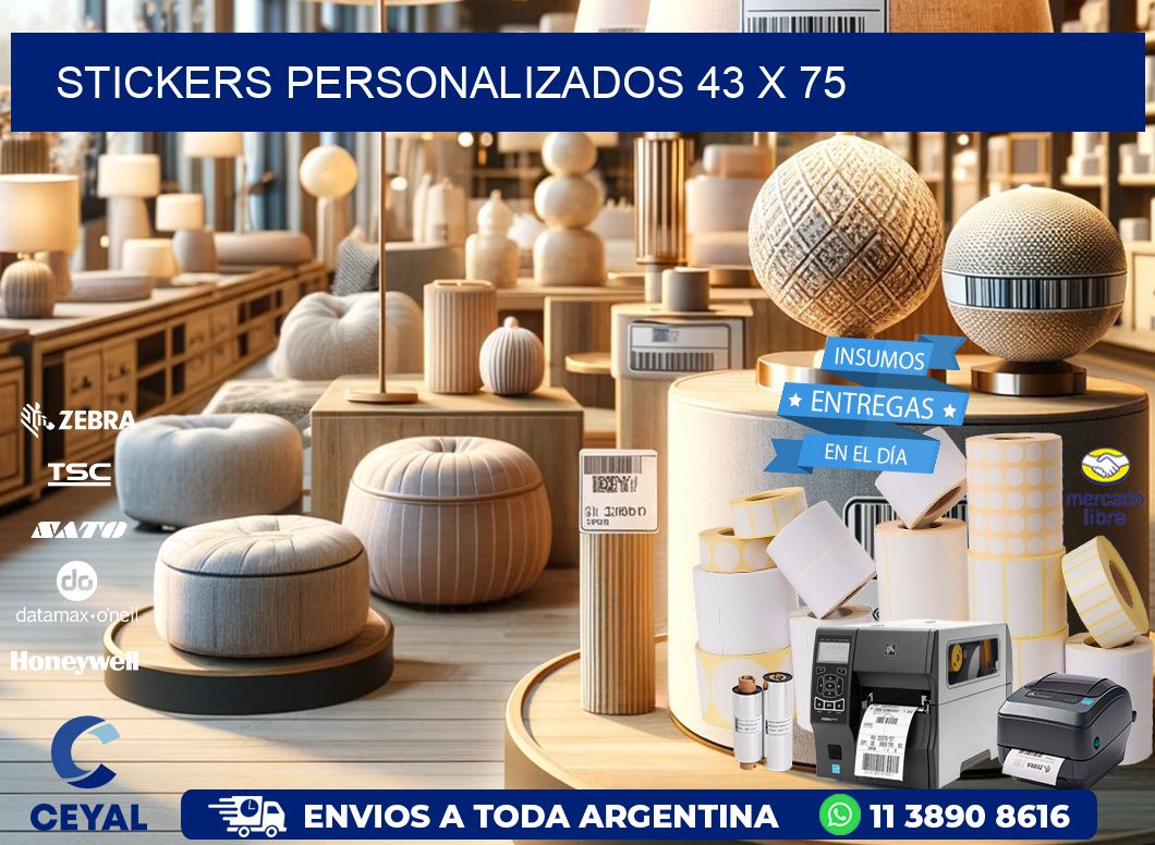 STICKERS PERSONALIZADOS 43 x 75