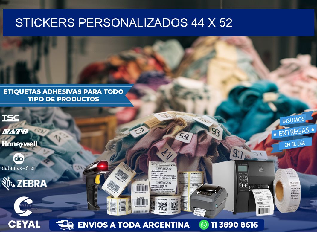 STICKERS PERSONALIZADOS 44 x 52