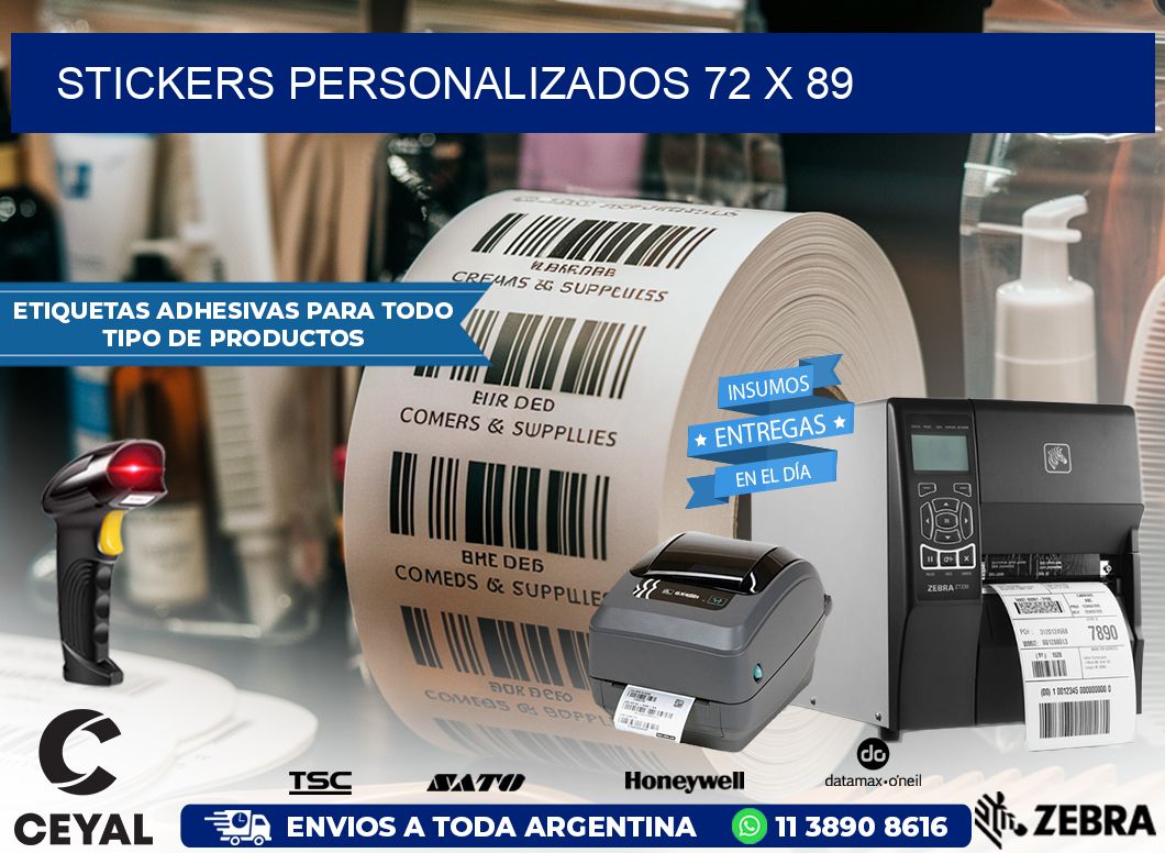 STICKERS PERSONALIZADOS 72 x 89