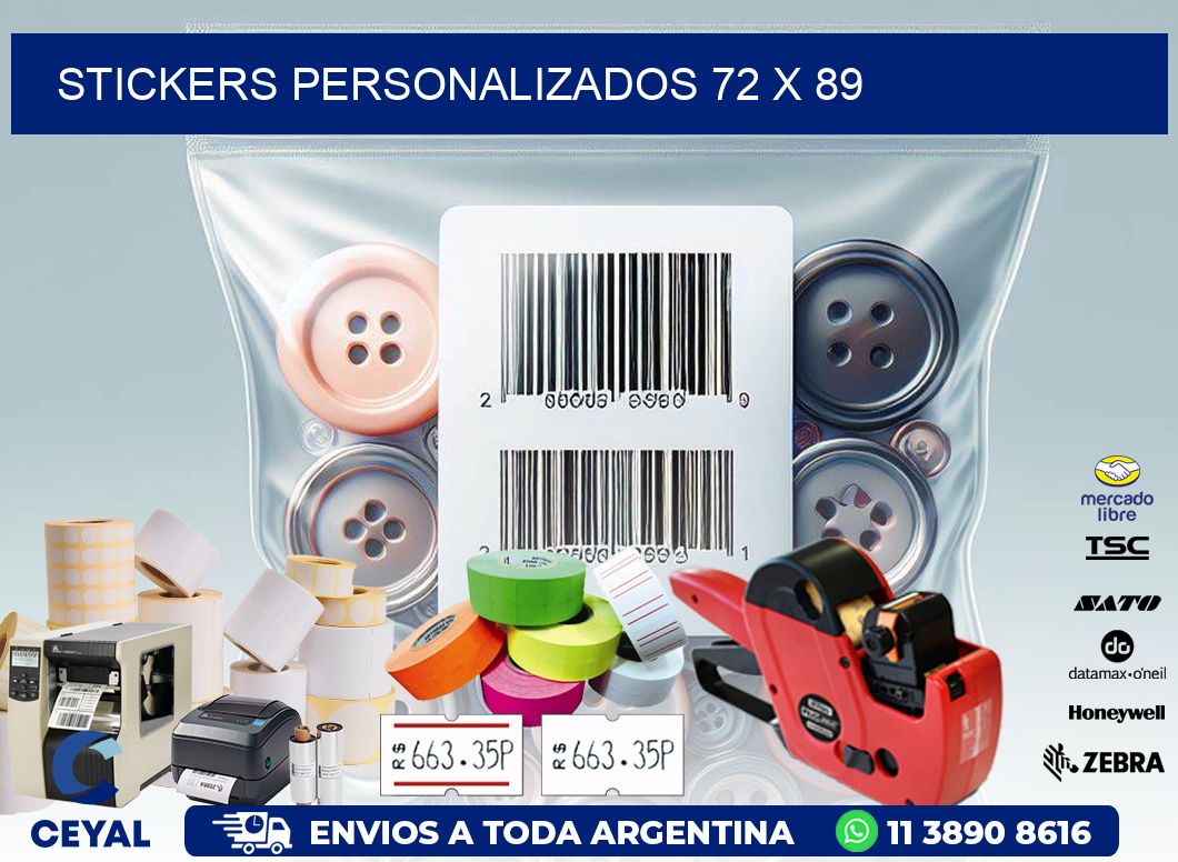 STICKERS PERSONALIZADOS 72 x 89