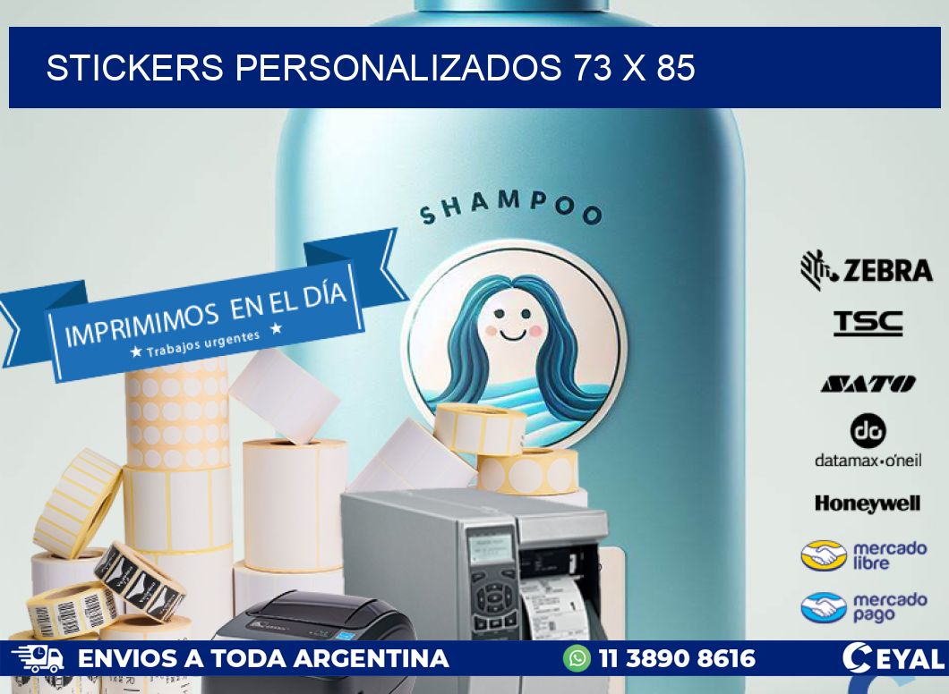 STICKERS PERSONALIZADOS 73 x 85