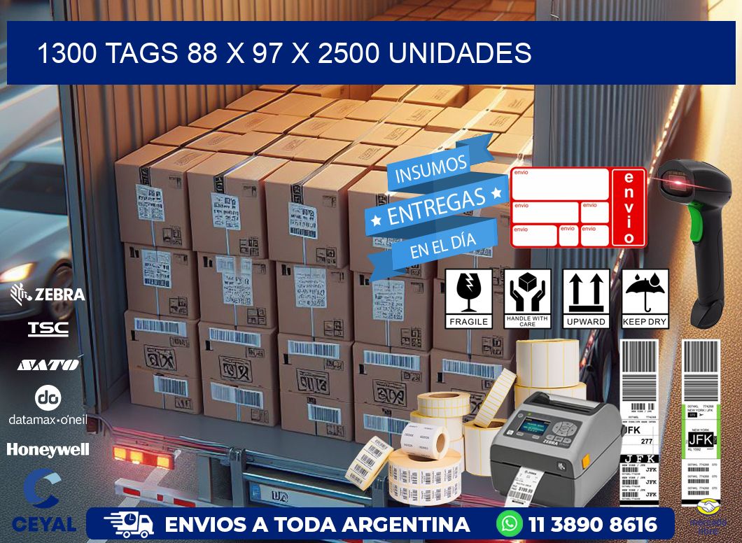 1300 TAGS 88 x 97 X 2500 UNIDADES